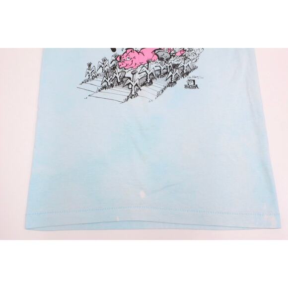 Vintage Swim Iowa Cornfield Pig T Shirt Small - Picture 4 of 9